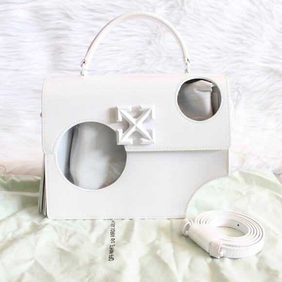 Off-White Meteor Shower Jitney 2.8 Top Handle Satchel Crossbody Bag New - Picture 2 of 16